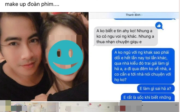 Diễn viên Thanh Bình bất ngờ bị tố lăng nhăng, quan hệ "qua đường" với nhiều cô gái, thậm chí còn lộ luôn đoạn tin nhắn "mây mưa" cực sốc