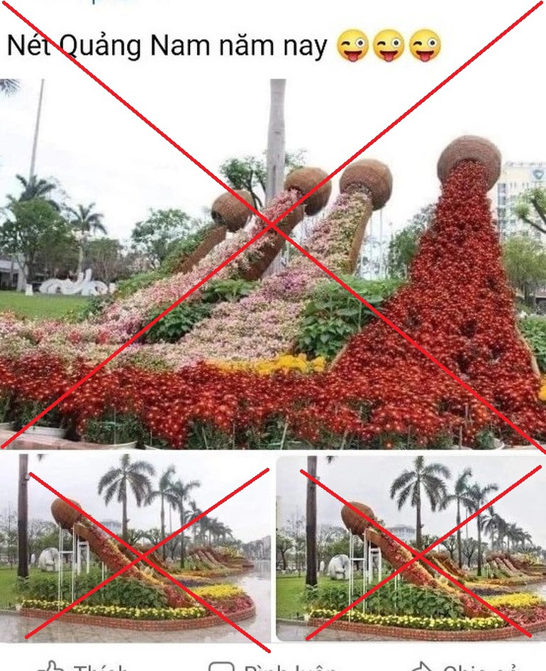 Thực hư hình ảnh "phản cảm" ở nơi trưng bày hoa Xuân Quảng Nam - Ảnh 1. Thực hư hình ảnh "phản cảm" ở nơi trưng bày hoa Xuân Quảng Nam - Ảnh 1.