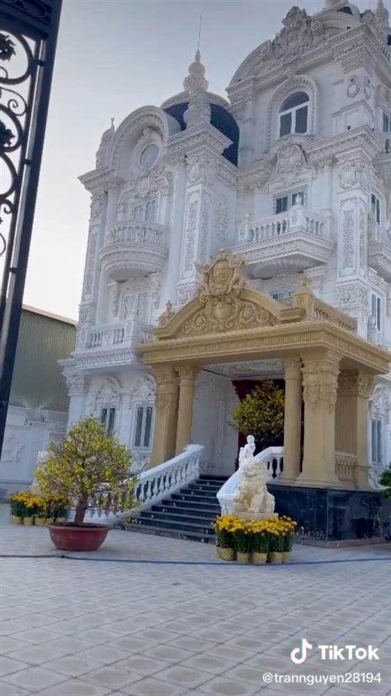 Lâu đài hot nhất Long An trang trí Tết: Cứ về đêm là sáng nhất quốc lộ 1A, bên trong lung linh dát vàng chuẩn giới &quot;siêu giàu&quot; - Ảnh 3.