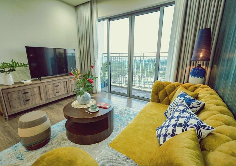 Căn hộ tông màu vàng xanh xinh xắn, vừa ấm áp vừa hợp mệnh gia đình - Ảnh 4.