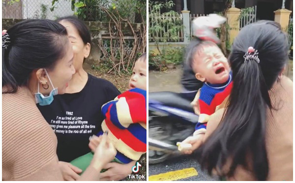 Con ngơ ngác không nhận ra mẹ, bế còn khóc oà sau 4 tháng xa cách: Phụ huynh đồng cảm - Ảnh 1.