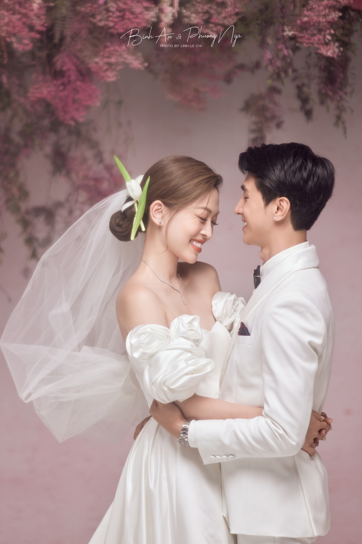 Ảnh cưới đẹp như tranh Hàn Quốc của Á hậu Phương Nga và diễn viên Bình An - Ảnh 2.