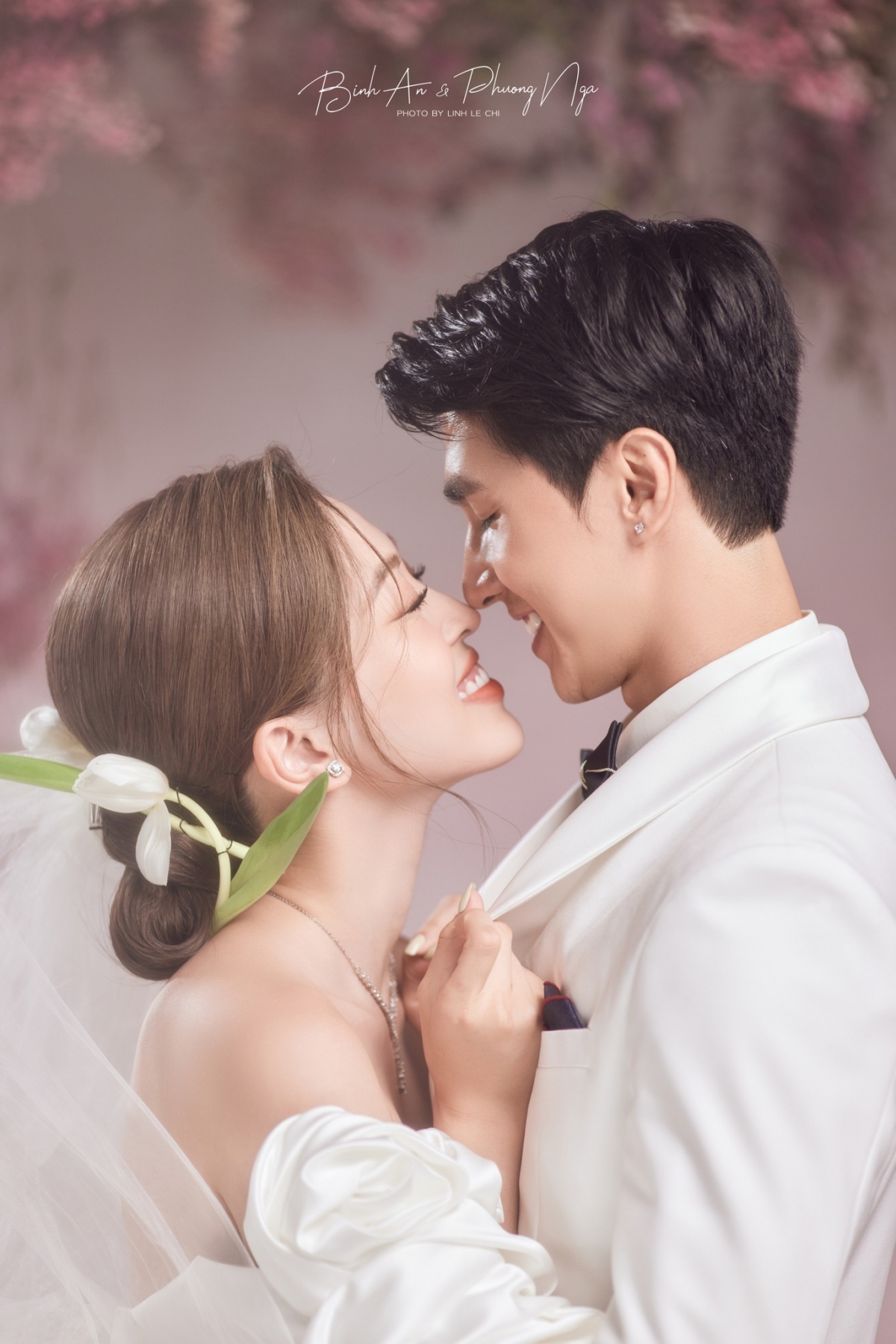 Ảnh cưới đẹp như tranh Hàn Quốc của Á hậu Phương Nga và diễn viên Bình An - Ảnh 4.