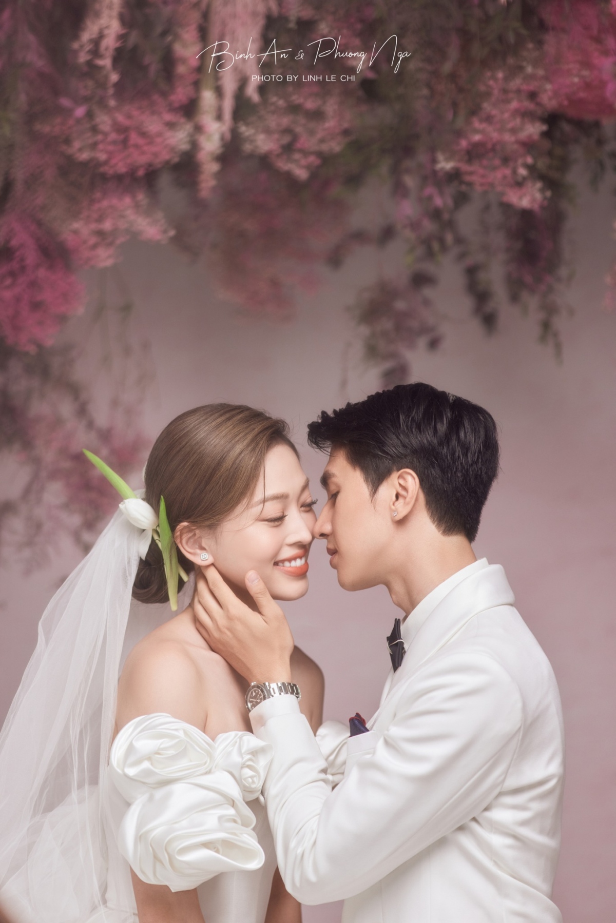 Ảnh cưới đẹp như tranh Hàn Quốc của Á hậu Phương Nga và diễn viên Bình An - Ảnh 6.