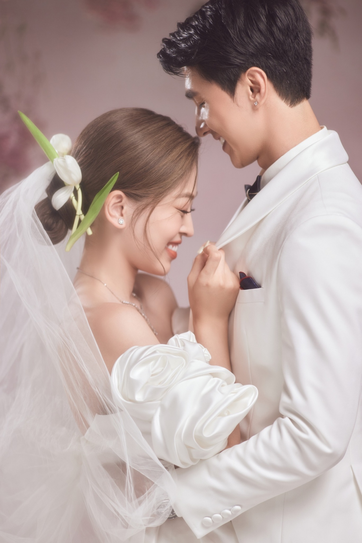 Ảnh cưới đẹp như tranh Hàn Quốc của Á hậu Phương Nga và diễn viên Bình An - Ảnh 8.