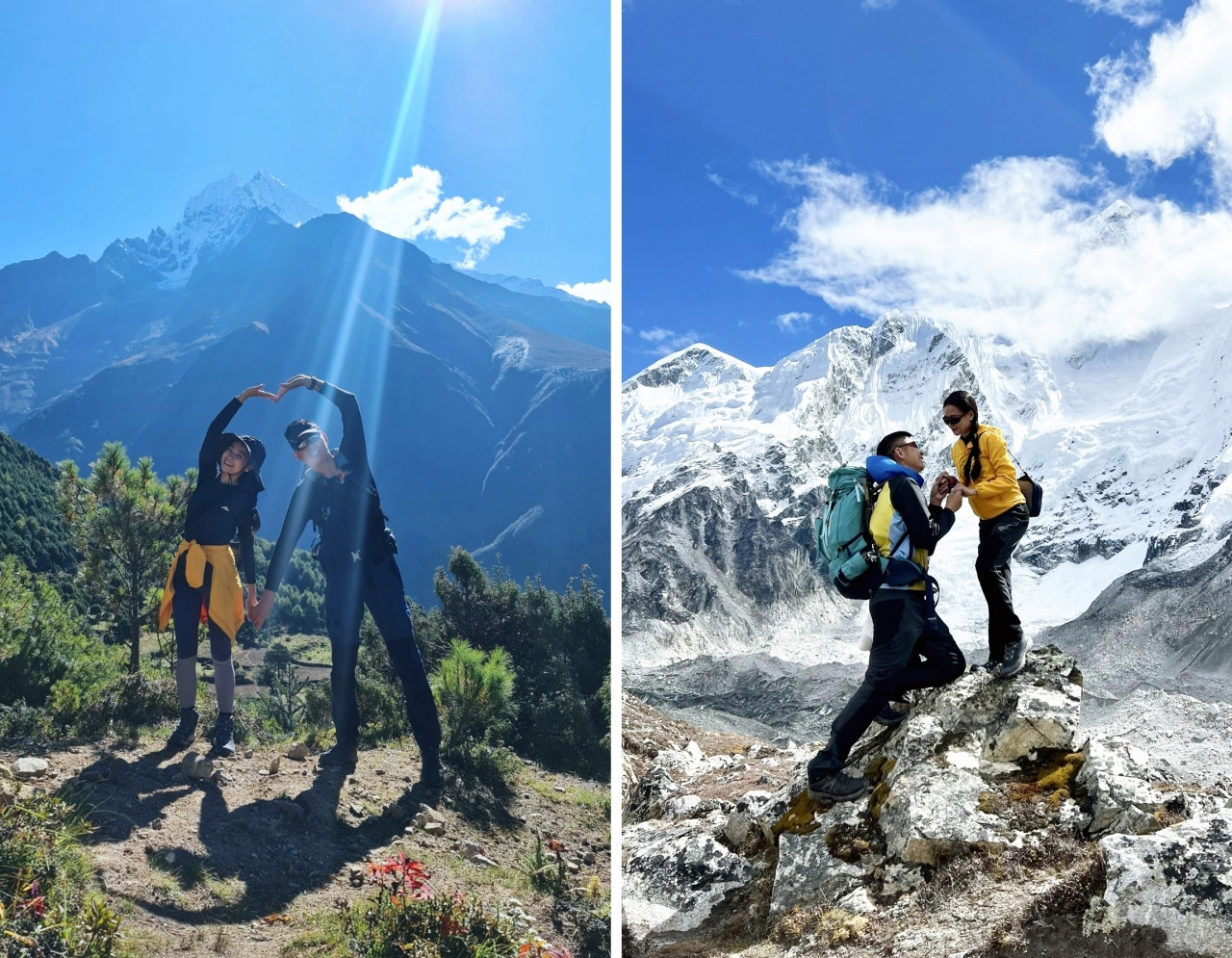 Chuyện tình lãng mạn của cặp đôi Việt cầu hôn trên đỉnh Everest - Ảnh 6.
