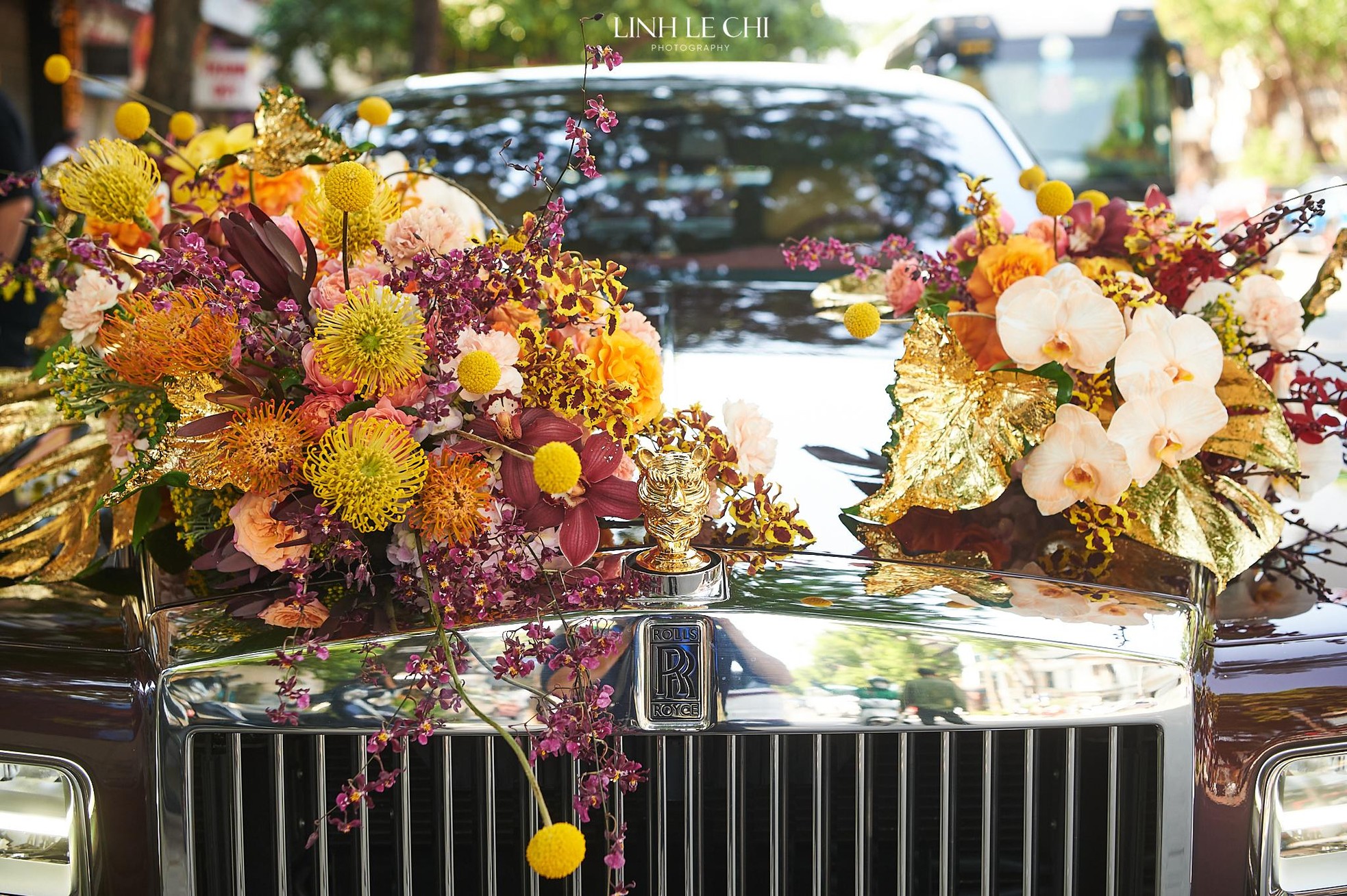 Doanh nhân Đỗ Vinh Quang rước Đỗ Mỹ Linh bằng xe Rolls-Royce ở lễ cưới ảnh 4