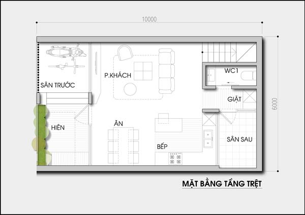 Thiết kế nhà 2 tầng hiện đại cho mảnh đất vuông vắn - Ảnh 1.