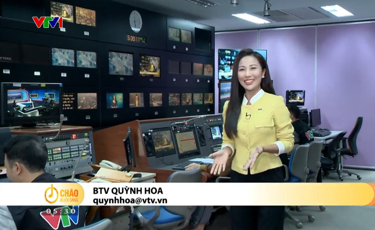 MC Quỳnh Hoa trở lại sóng VTV1 sau sự cố vạ miệng - Ảnh 1.
