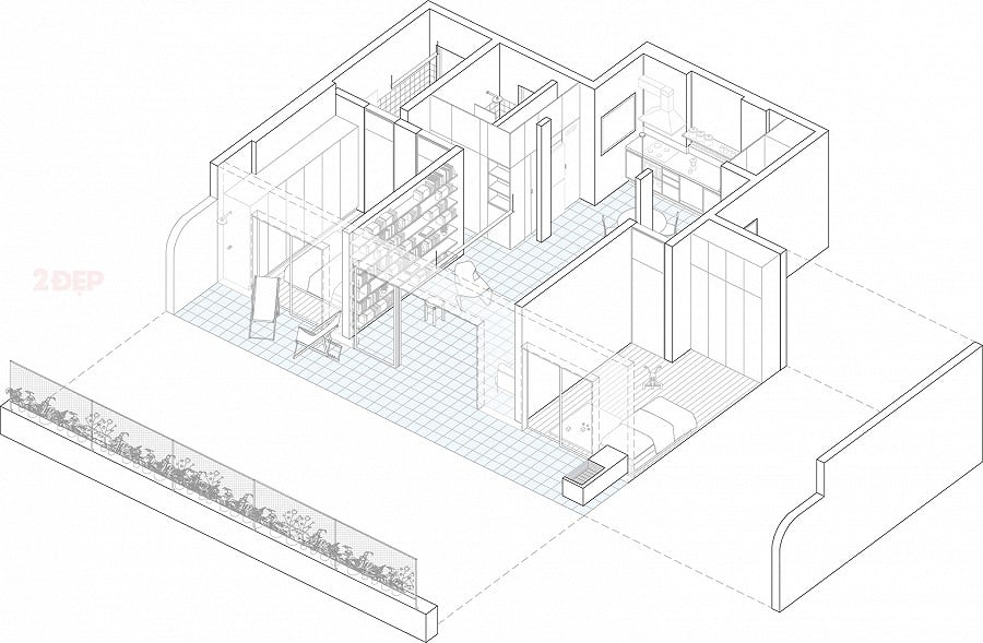 Căn hộ 90m² gần 70 năm tuổi chứng minh tuổi tác chỉ là con số khi biết cải tạo thông minh - Ảnh 14.