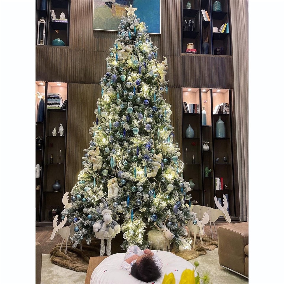 Không phải cây thông Noel, điểm thú vị trong mỗi bức hình Giáng sinh nhà Cường Đô La khiến khán giả thích thú - Ảnh 15.
