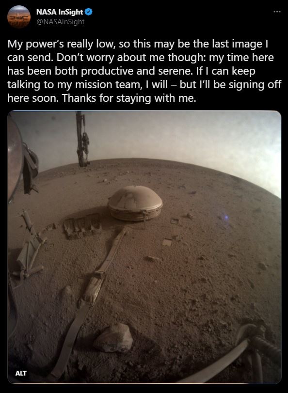 Robot của NASA nhắn gửi lời cuối từ Hỏa tinh - Ảnh 1. Robot của NASA nhắn gửi lời cuối từ Hỏa tinh - Ảnh 1.