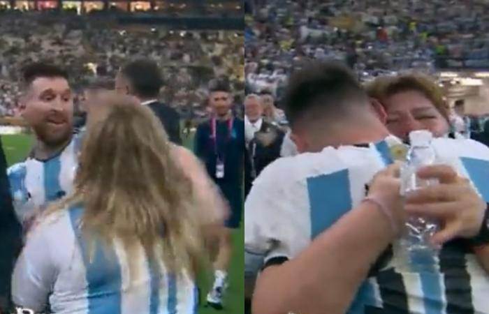 Chân dung bất ngờ của người phụ nữ bật khóc nức nở khi được Messi trao cái ôm đầu tiên đầy xúc động sau chiến thắng lịch sử - Ảnh 1.