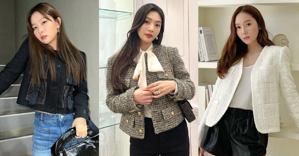 Sao Hàn có vô vàn cách diện áo tweed sành điệu, chị em học theo không sợ mặc xấu