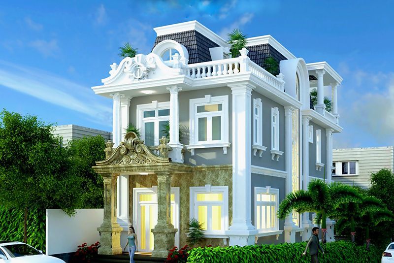 Mê đắm những mẫu biệt thự tân cổ điển 2 tầng đẹp vượt thời gian - Ảnh 10.