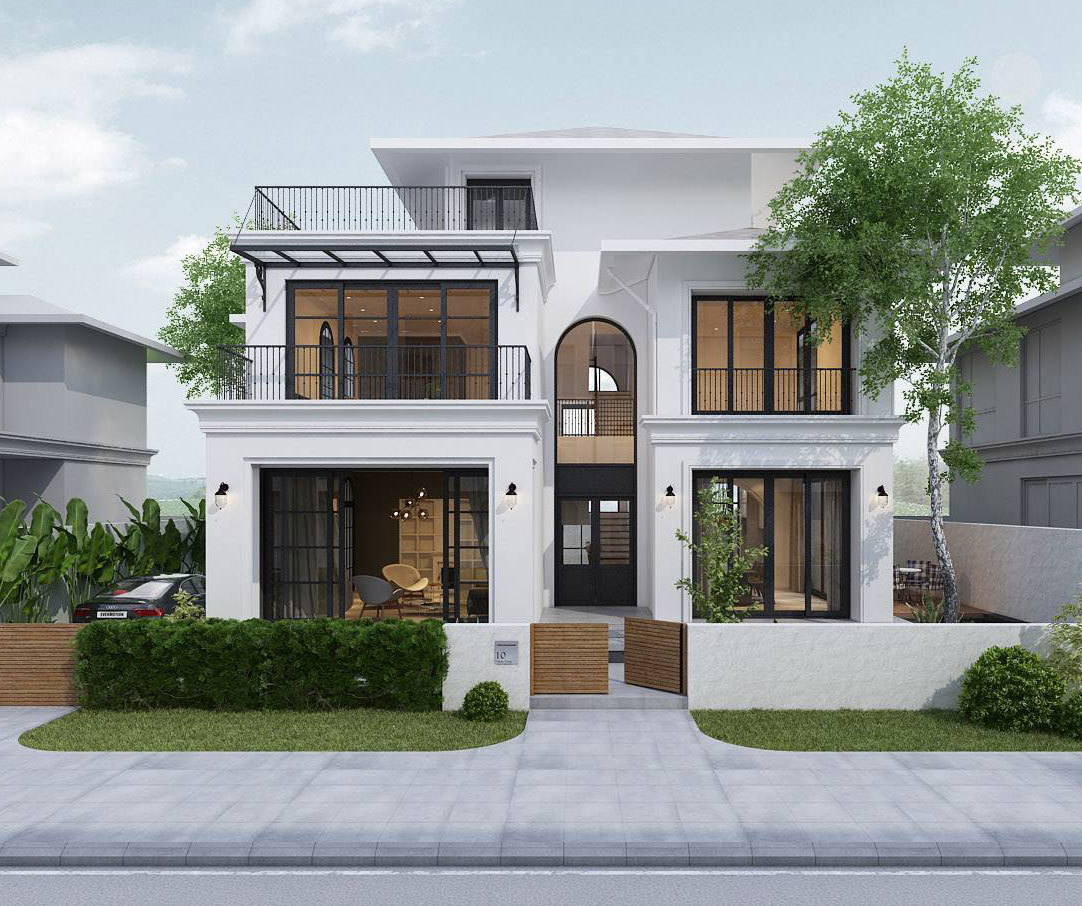 Mê đắm những mẫu biệt thự tân cổ điển 2 tầng đẹp vượt thời gian - Ảnh 5.