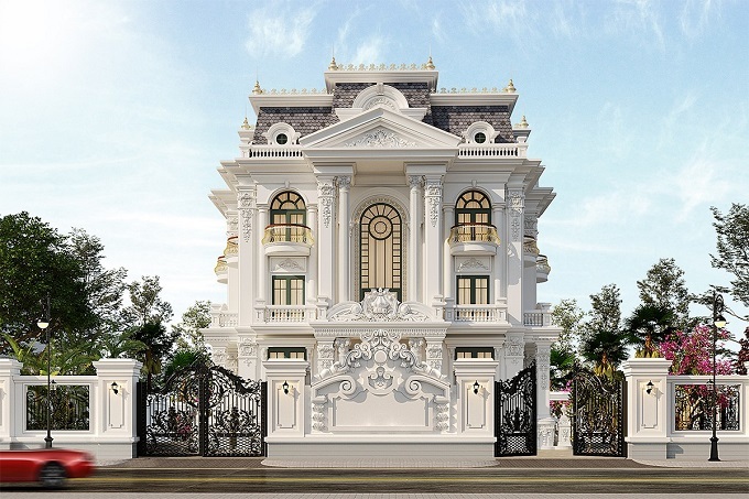Biệt thự tân cổ điển 3 tầng có sức hút khó cưỡng, ai cũng trầm trồ khen ngợi - Ảnh 1.