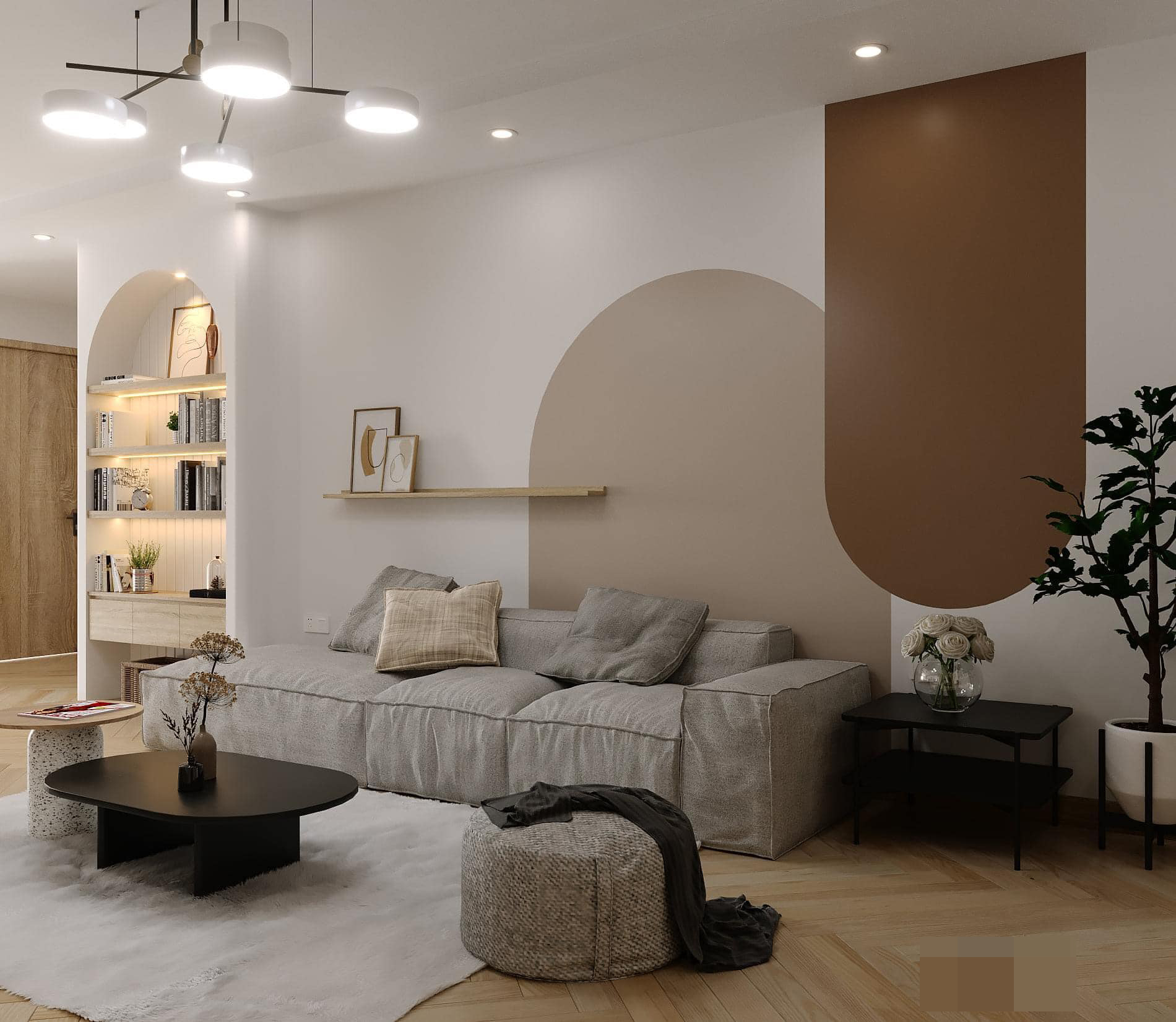 Mẹo sử dụng màu nhạt cho căn hộ chung cư rộng hơn nhưng không đơn điệu - Ảnh 3.
