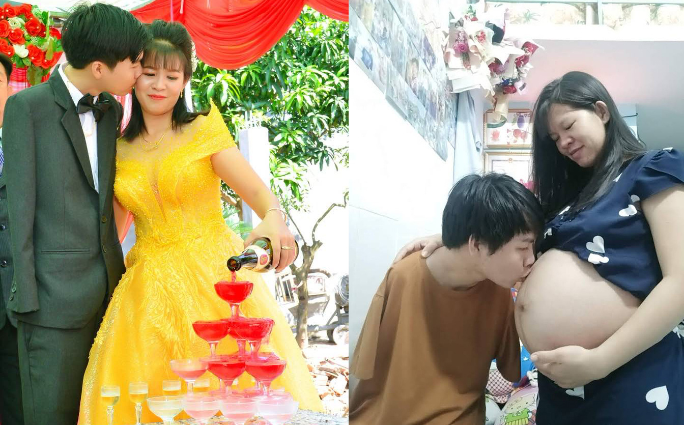 Anh chồng không tay lấy được vợ đẹp bất chấp dèm pha, chỉ dùng chân chăm vợ bầu cực khéo - Ảnh 1.