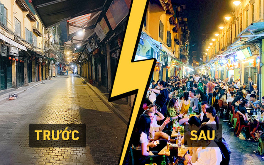 Con phố sôi động nhất về đêm ở Hà Nội &quot;hồi sinh&quot; mãnh liệt sau hơn 1 năm kinh doanh ảm đạm - Ảnh 1.