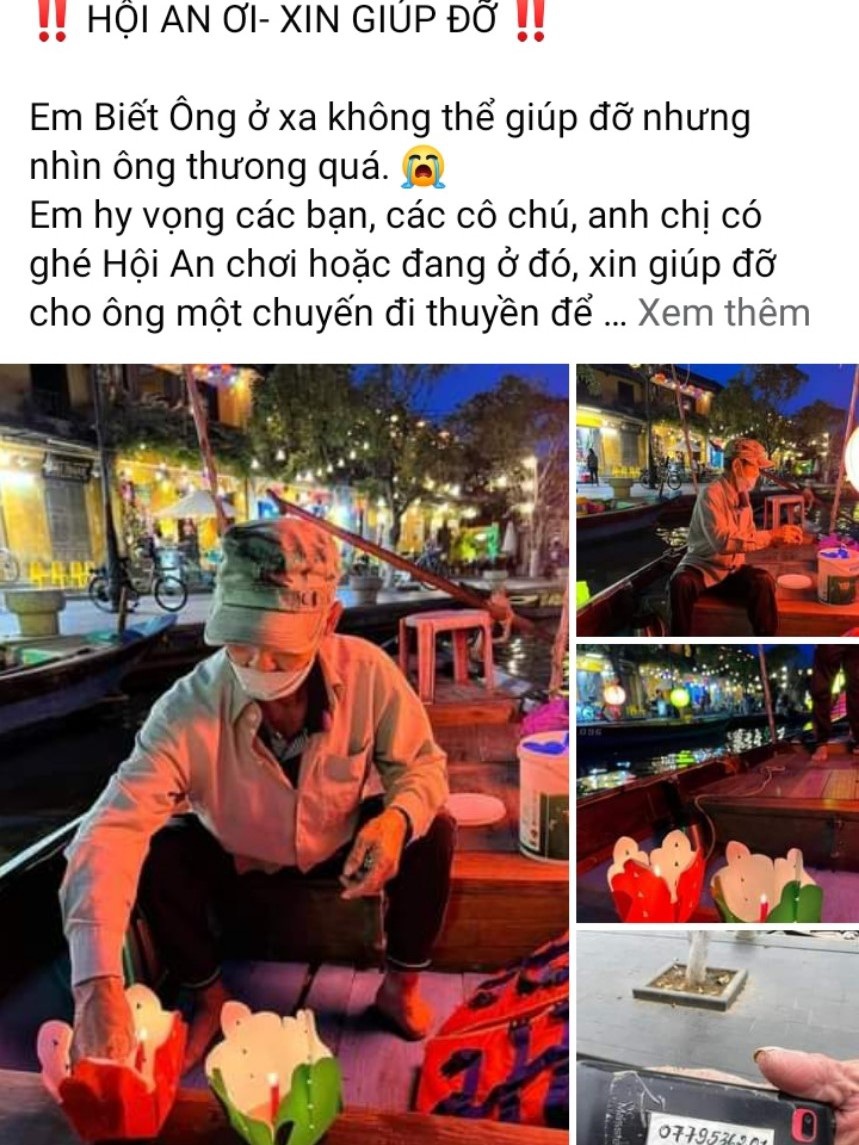 Chuyện xin giúp đỡ cụ ông chèo đò ở Hội An: Nhiều thêu dệt và đi quá xa? - Ảnh 1.