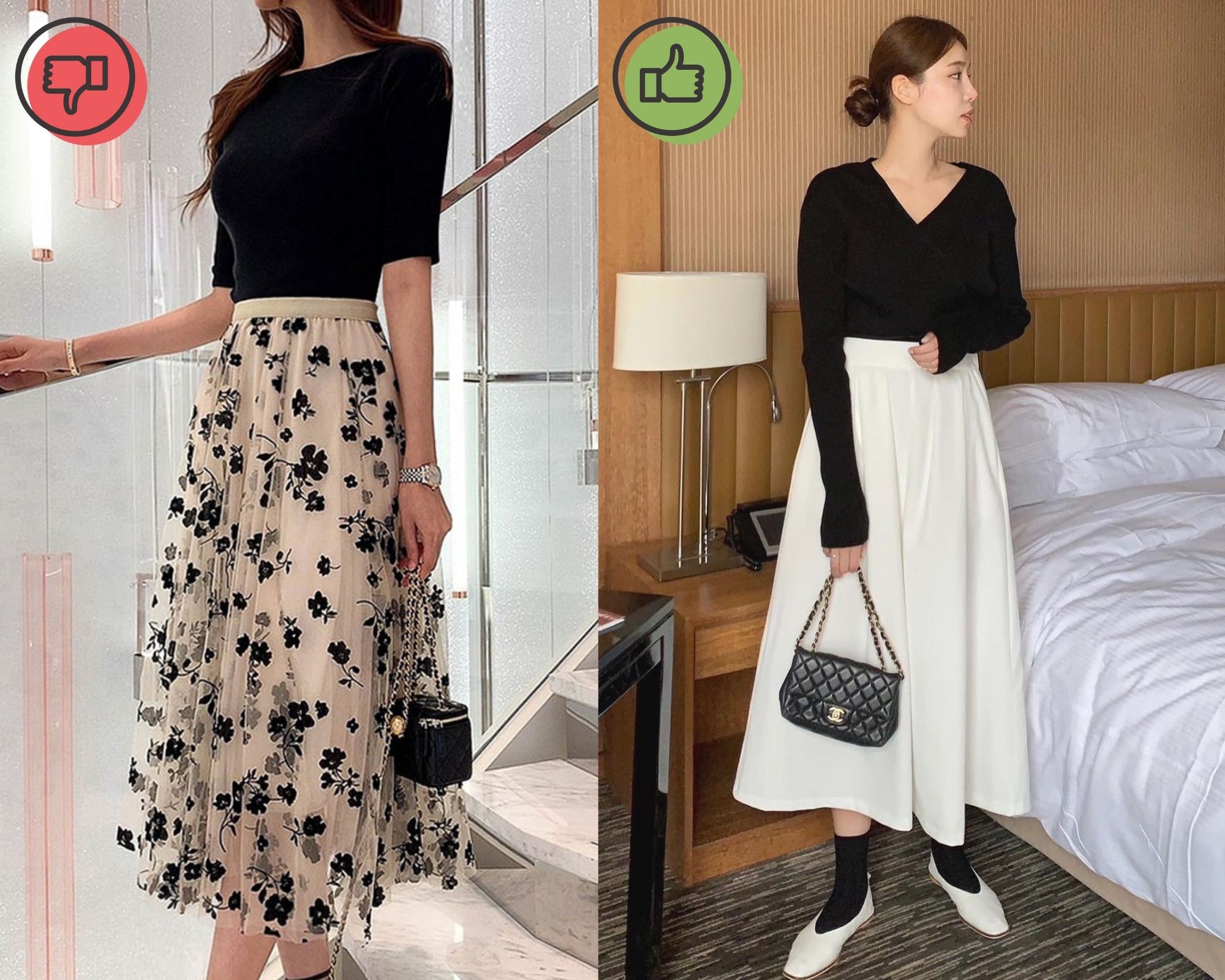 Chân váy tầng from dài Ceci Skirt from chuẩn dễ mix có 2 màu trắng và đen  chất liệu vải tằm xước có lót trong lưng thun | Shopee Việt Nam