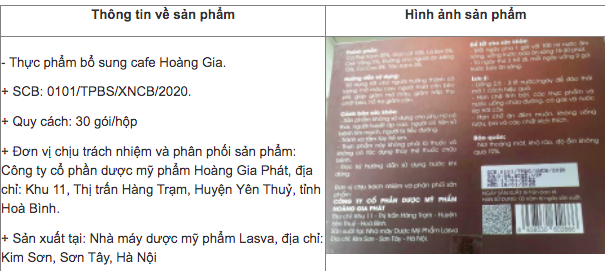 Phát hiện thêm chất cấm trong cà phê giảm cân Hoàng Gia, Cục An toàn thực phẩm cảnh báo 'khẩn' - Ảnh 2.