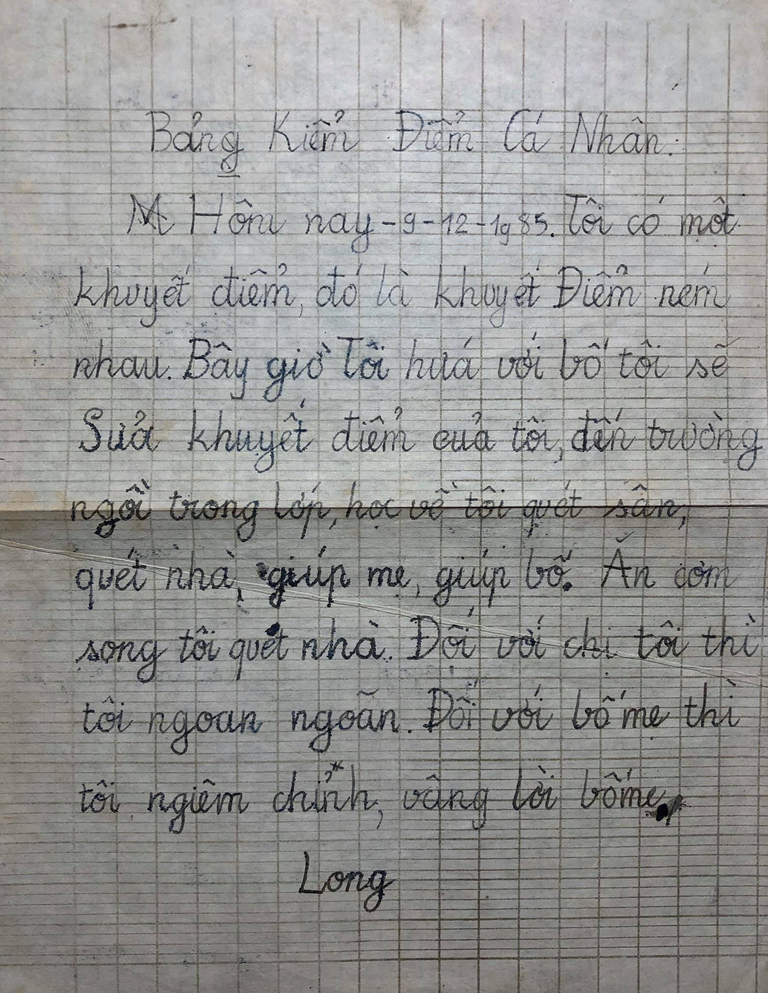 Bản kiểm điểm từ năm 1985 bỗng được ‘đào’ lại gây tò mò về 'tuổi thơ dữ dội' của các bậc cha chú - Ảnh 1.