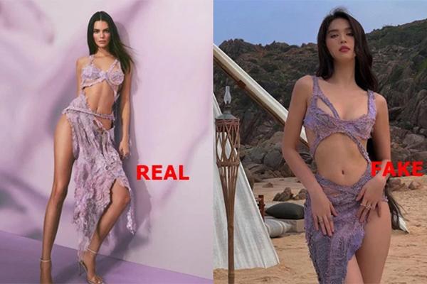 Ngọc Trinh bị tố mặc đầm nhái giống hệt của Kendall Jenner - Ảnh 3.