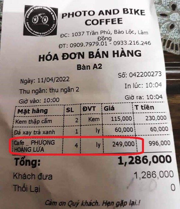 Sự thật bất ngờ về ly cà phê &quot;Phượng hoàng lửa&quot; có giá hơn 7 triệu đồng - Ảnh 2.