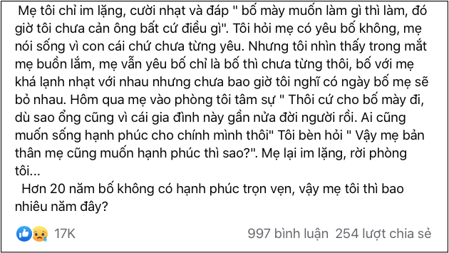 &quot;Bố tôi xin phép mẹ con tôi để lấy vợ khác&quot;, câu chuyện hôn nhân đau lòng của đôi vợ chồng kết hôn do sắp đặt và cái kết sau 20 năm! - Ảnh 1.