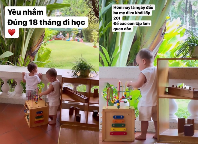 2 con Hồ Ngọc Hà trở lại trường trước khi sang Thuỵ Điển: Leon níu tay ba Kim Lý thấy thương - Ảnh 6.