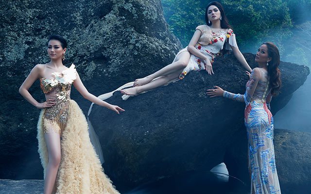Bộ ba Hoa hậu quốc tế đình đám H"Hen Niê, Hương Giang và Phương Khánh đọ sắc giữa núi rừng hùng vĩ 