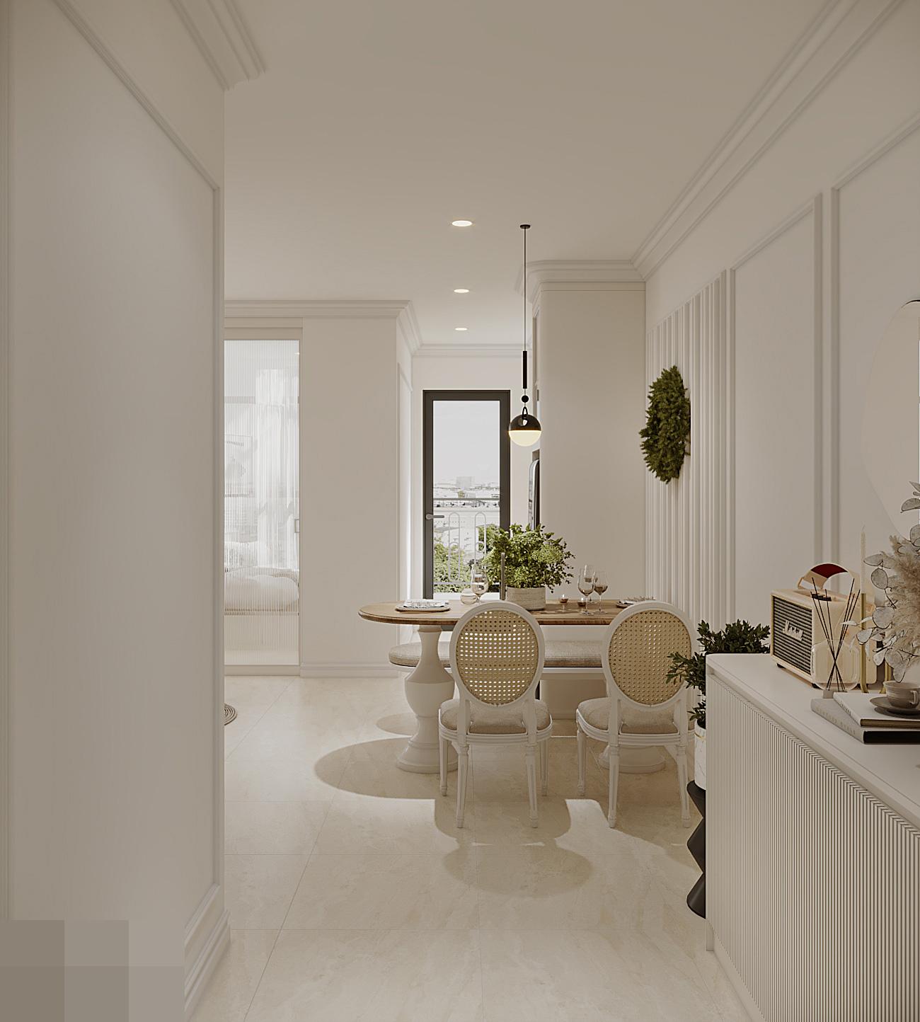 Kh&ocirc;ng gian t&acirc;n cổ điển trong căn hộ nhỏ, ai cũng thảng thốt v&igrave; đẹp - Ảnh 4.