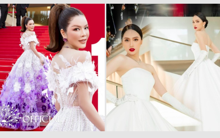 Thời trang thảm đỏ Cannes 2022: Lý Nhã Kỳ không ngừng "biến hóa", Hương Giang tựa cô dâu