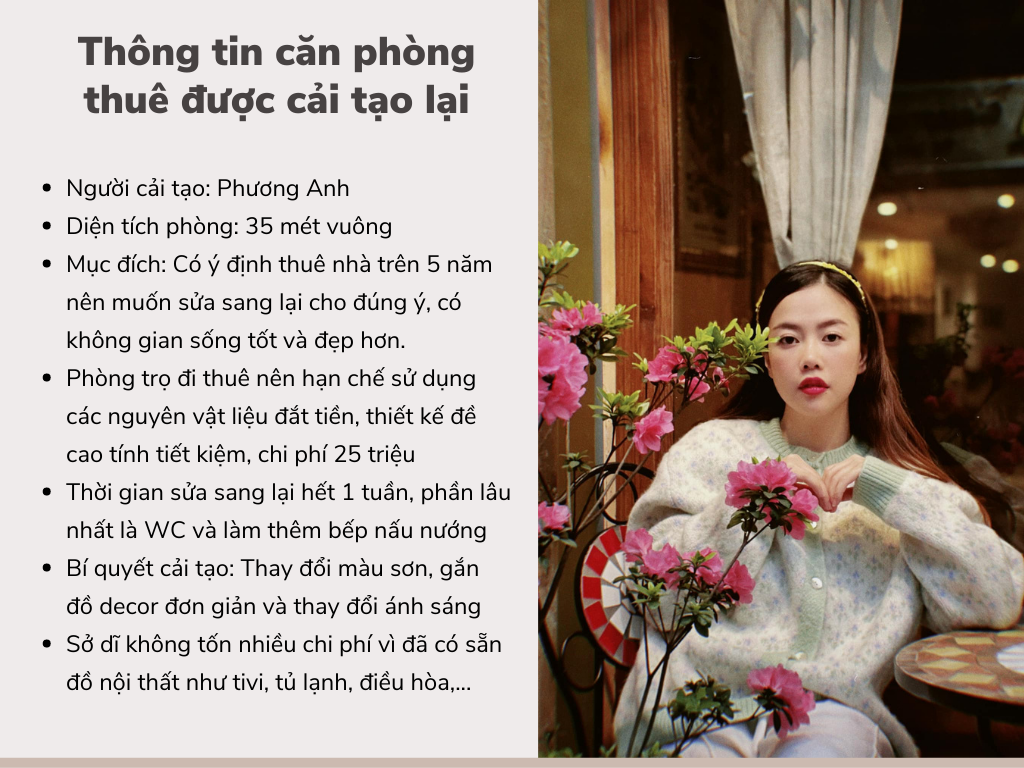 Cô gái Hà Nội cải tạo phòng trọ 35m² chỉ 25 triệu mà đẹp "ngỡ ngàng" - Ảnh 1. Cô gái Hà Nội cải tạo phòng trọ 35m² chỉ 25 triệu mà đẹp "ngỡ ngàng" - Ảnh 1.
