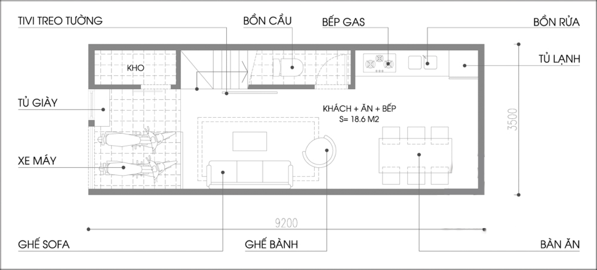 KTS tư vấn thiết kế nhà ống chỉ rộng 32m² với 6 người ở nhưng vẫn đảm bảo sự thoáng mát  - Ảnh 1.