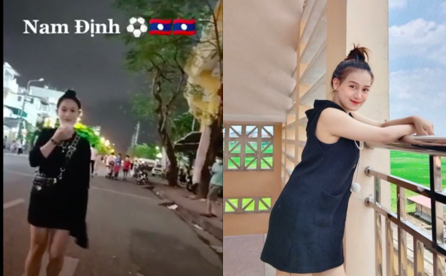 Danh tính nữ sinh người Lào gây chú ý với đoạn clip 15 giây bên ngoài sân Thiên Trường - Ảnh 1.