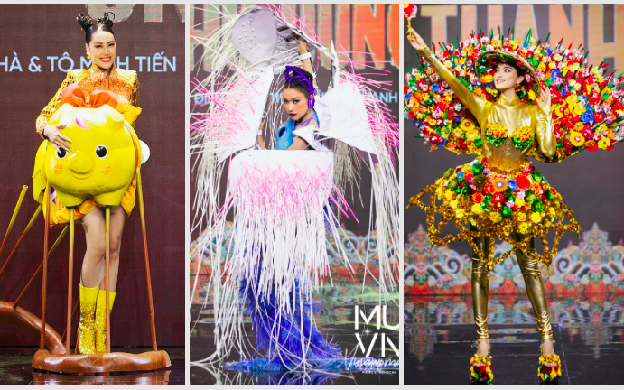 Những trang phục dân tộc "khó hiểu" tại Hoa hậu Hoàn vũ Việt Nam 2022