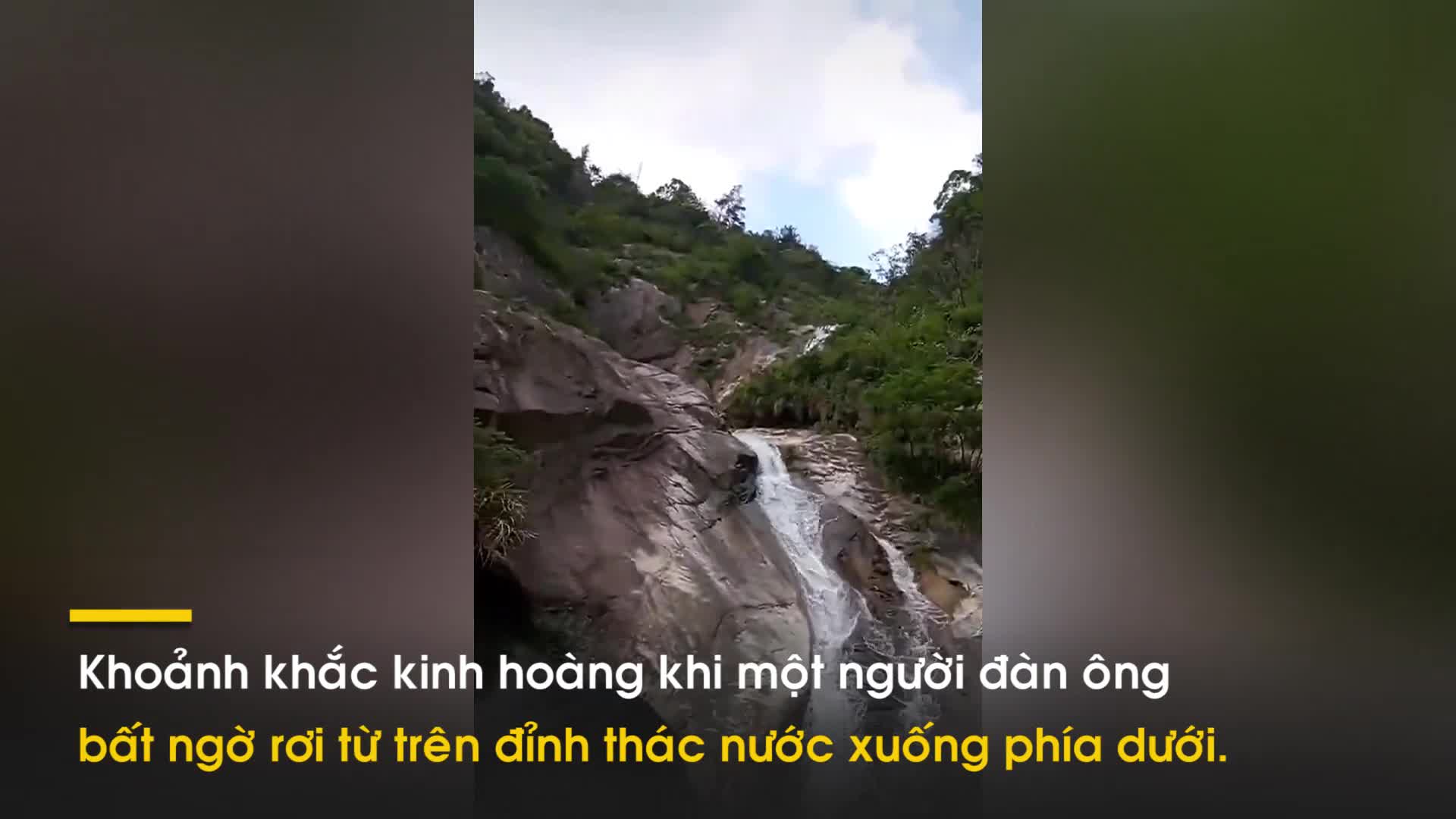 Người đàn ông cố chạy băng qua thác nước và cái kết khiến ai nấy “thót tim” - Ảnh 1.