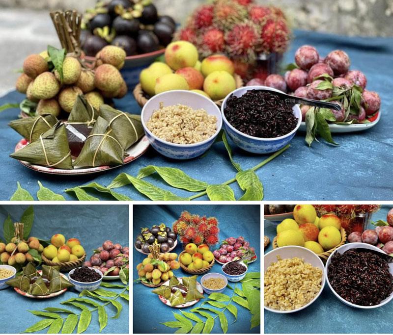 Đắt nhất chợ Tết Đoan ngọ, mâm lễ cơm rượu, trái cây gần 2 triệu đồng - Ảnh 1.