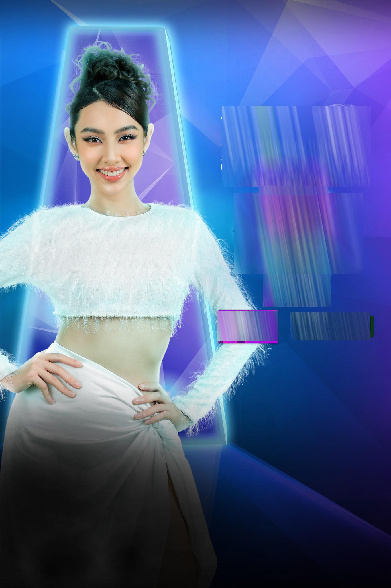Mặc lại váy của Ninh Dương Lan Ngọc, Hoa hậu Thùy Tiên gây chú ý với vòng eo 'con kiến' sexy - Ảnh 3.