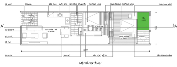 Cải tạo nhà ống 64m² đón ánh sáng tự nhiên cho gia đình 3 người - Ảnh 1.