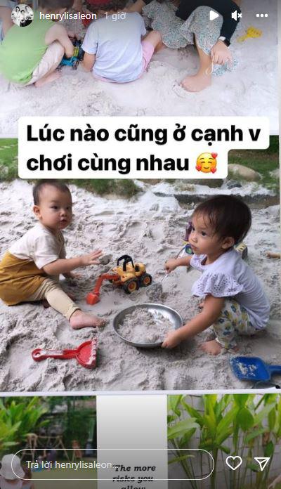 Cô giáo mầm non gửi ảnh Lisa Leon ở trường, Hồ Ngọc Hà phát hiện các con làm gì cũng bên nhau - Ảnh 4.