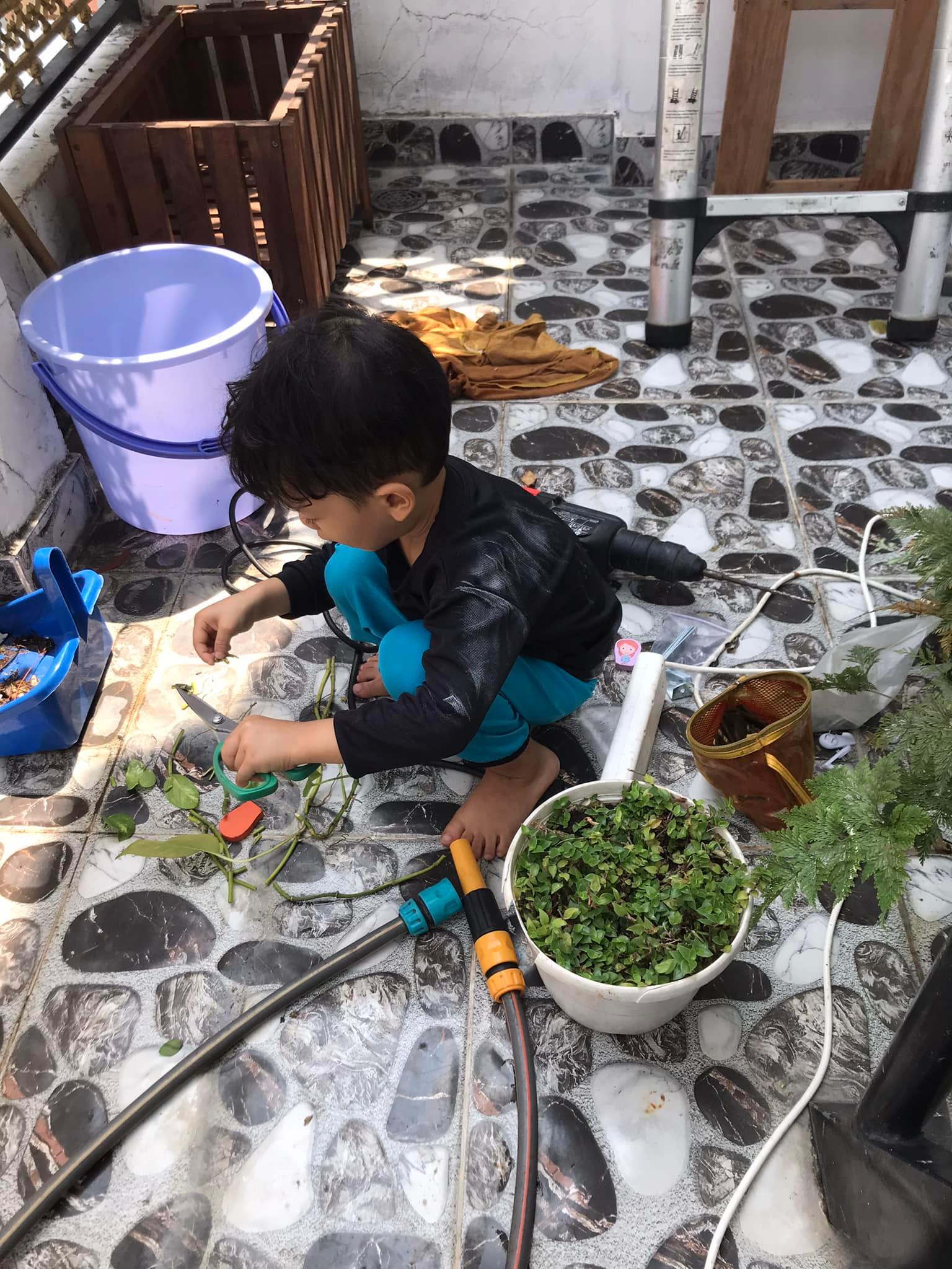 Cặp vợ chồng Sài Gòn cải tạo ban công nhỏ thành "chỗ trốn" ngập cây xanh và gió mát chỉ với 5 triệu đồng - Ảnh 4. Cặp vợ chồng Sài Gòn cải tạo ban công nhỏ thành "chỗ chốn" ngập cây xanh và gió mát chỉ với 5 triệu đồng - Ảnh 4.