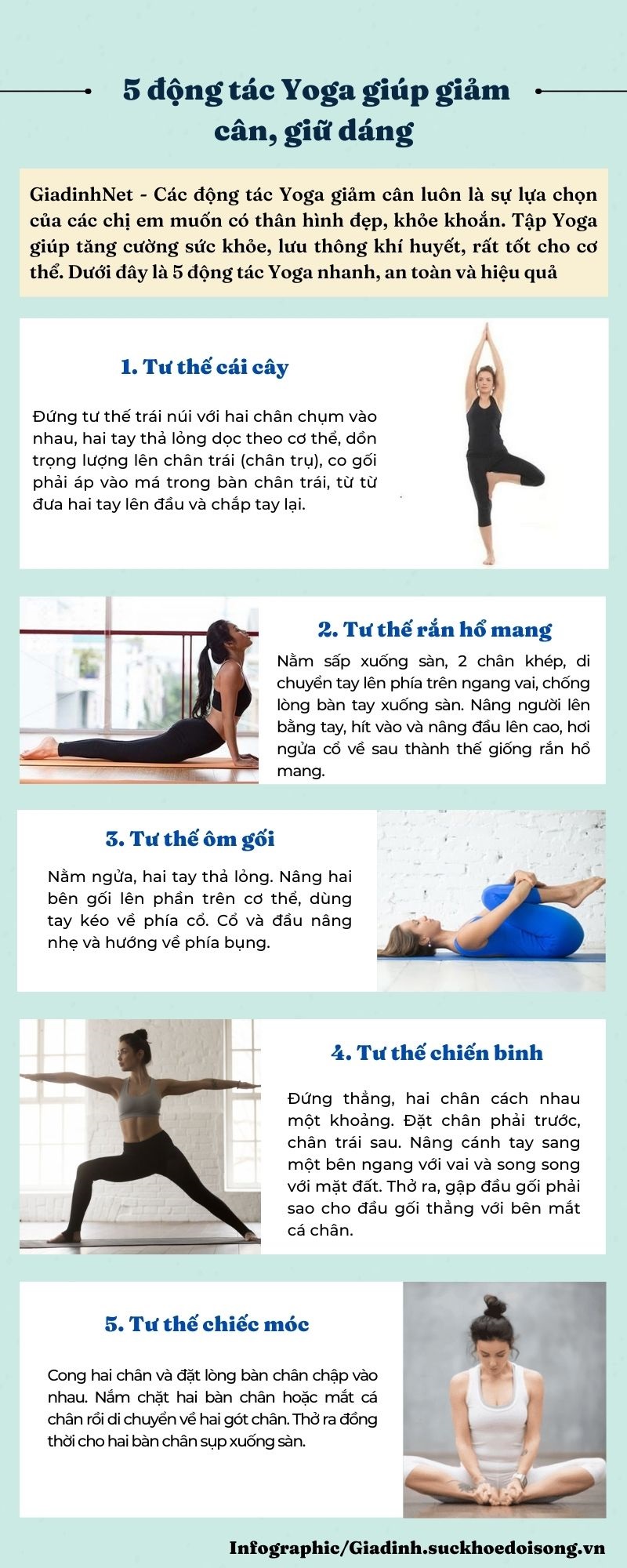 5 động tác Yoga giúp giảm cân, giữ dáng, dễ thực hiện