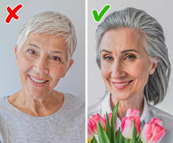 8 mẹo giúp bạn trông bớt già nua khi tóc chuyển bạc - Ảnh 2.