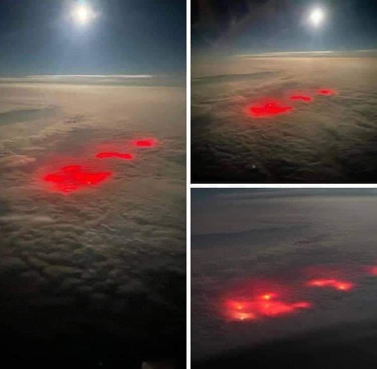 Phi công ghi lại cảnh cả vùng mây bỗng phát sáng đỏ rực như tín hiệu ngoài hành tinh, lời giải thích hóa ra thật gần gũi mà hiếm ai ngờ - Ảnh 1.