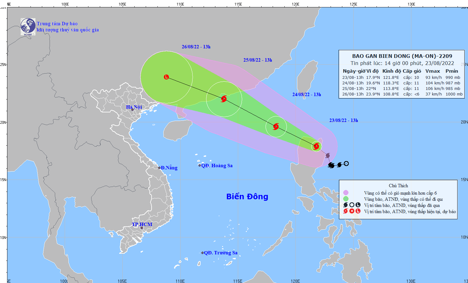 Bão Ma-on sắp gây gió mạnh, sóng lớn ở Biển Đông, quần đảo Hoàng Sa gió giật đến cấp 13 - Ảnh 2.