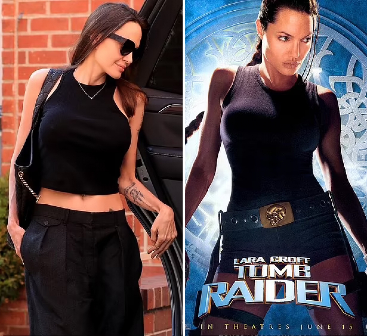 Angelina Jolie wears a crop top showing off her slim waist on the street - Photo 5.